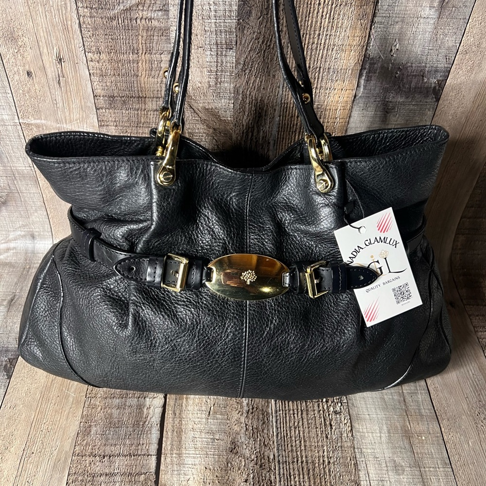 Mulberry Black Leather Tote shoulder Bag